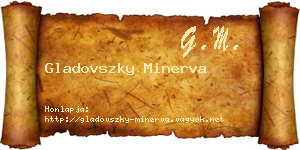 Gladovszky Minerva névjegykártya